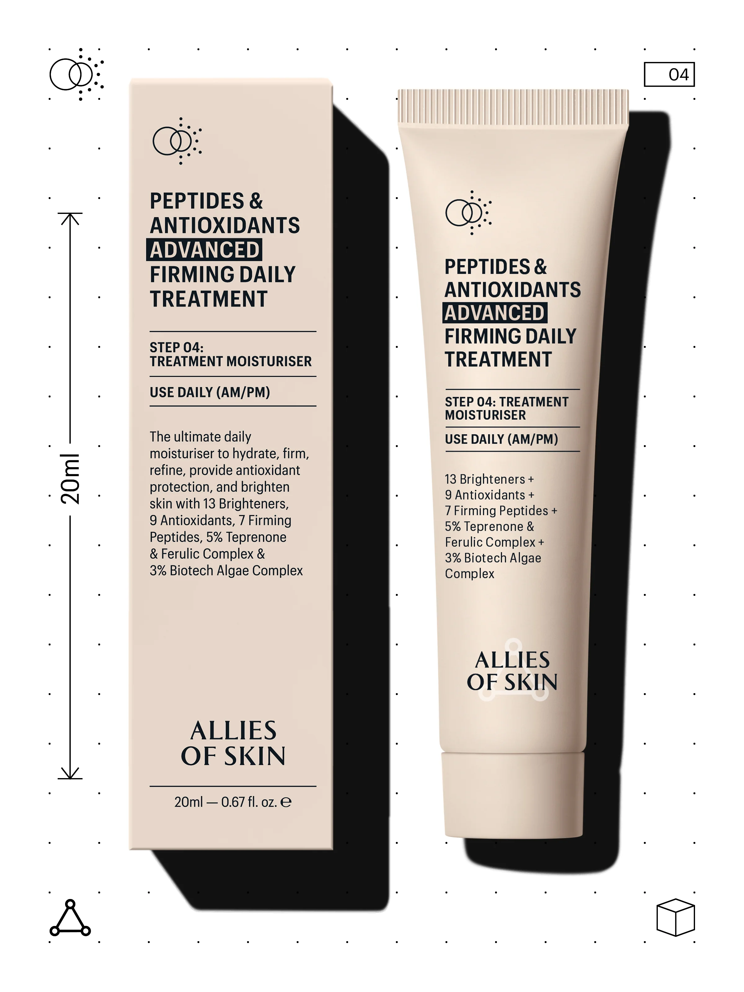 Peptides & Antioxidants Advanced Firming Daily Treatment, 0.67 fl oz - Image 2