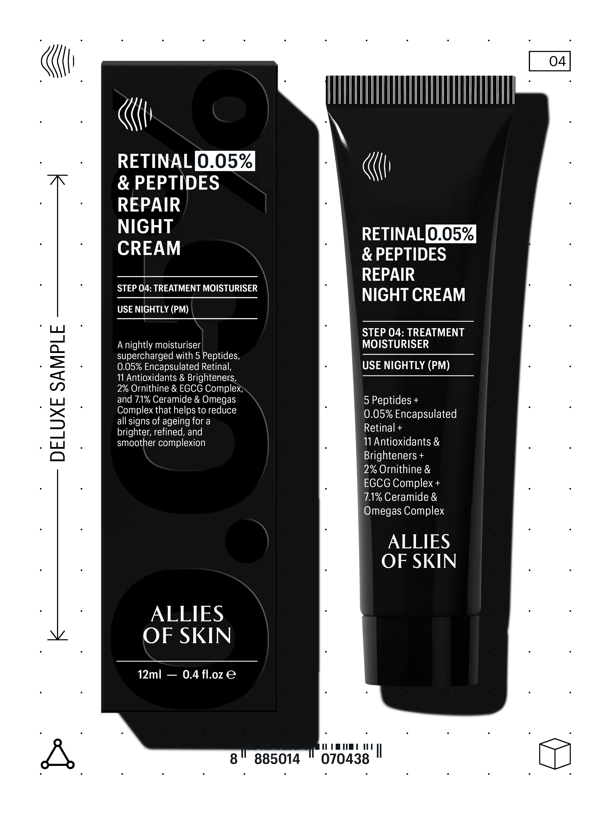 Deluxe Retinal 0.05% & Peptides Repair Night Cream - Image 2